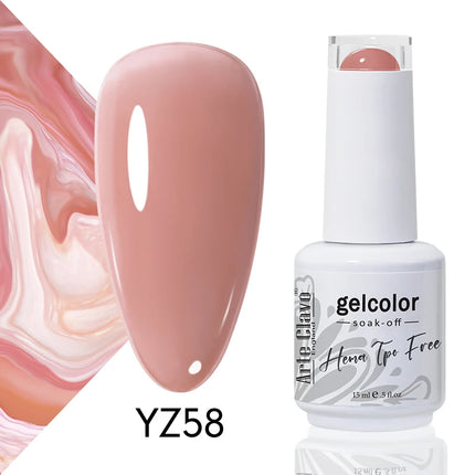 Arte Clavo Red Color Series Nail Polish UV Soak Off Varnish 15ml Manicure Nail Art Long-lasting Hema Tpo Free Gel Nail Polish