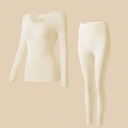 Two Piece Set Thermal Underwear Winter Clothes Women 2025 Ultra-thin Heating Hyaluronic Acid Skin Lingerie Sets