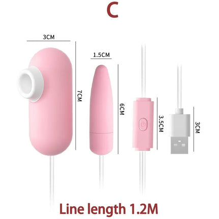 Body Safe Silicone Clitoral Sucker – 2 in 1 Air Pulse G Spot Vibrator for Women, Rechargeable Adult Sex Toy with 10 Speeds