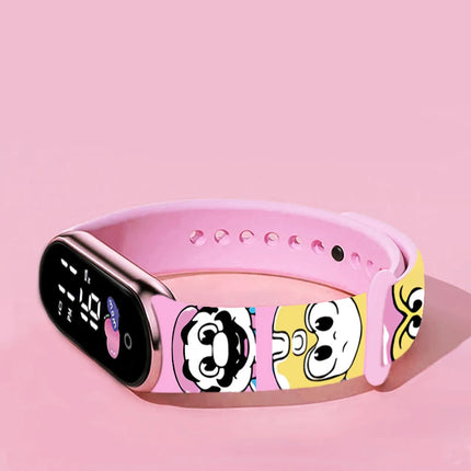 Mario Kids LED Watch Waterproof Touch Digital Bracelet Sports Wristwatch Anime Cartoon Children's Watch For Birthday Gift