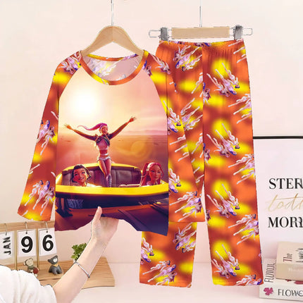 2026 Autumn Children Pajama Sets Cartoon Hunter Sleepwear for Kids 2-14years Teen Pijamas Boys Girls Loungewear Baby Clothes