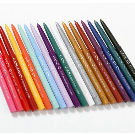 Matte Colorful Eye Liner Pen Cream 20 Colors Eyeliner Gel Pencils Option Easy To Wear Make Up Cosmetics White Yellow Blue Purple