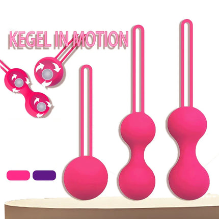 Kegel Trainer Balls 3-Piece Set Vaginal Dumbbells Postpartum Recovery Pelvic Floor Tightening for Female Exerciser