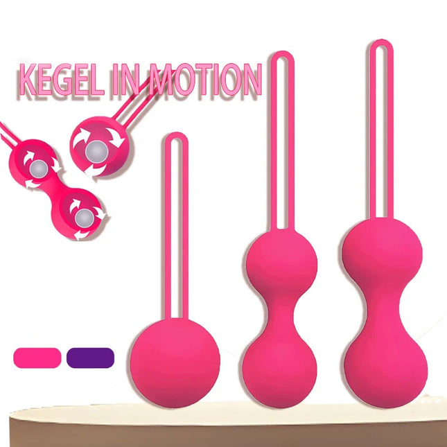 Kegel Trainer Balls 3-Piece Set Vaginal Weights Postpartum Recovery Pelvic Floor Tightening for Female Exerciser