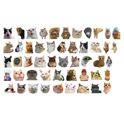 50Pcs/Bag,Funny Animals Stickers,Waterproof Be Suitable For Skateboard DlY Luggage Laptop Phone Creative Stationery ToysColor