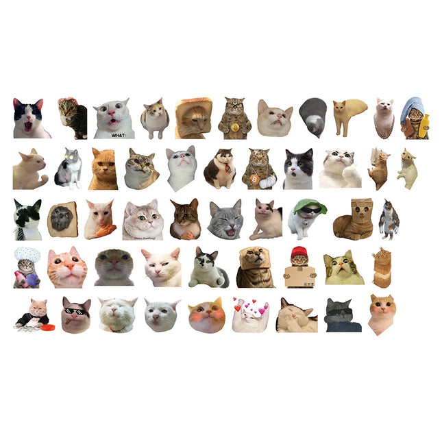 50Pcs/Bag,Funny Animals Stickers,Waterproof Be Suitable For Skateboard DlY Luggage Laptop Phone Creative Stationery ToysColor