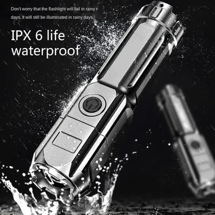Powerful LED Flashlight USB Rechargeable Torch Waterproof Zoomable Lamp Outdoor Fishing Camping High Lumen Tactical Flashlight