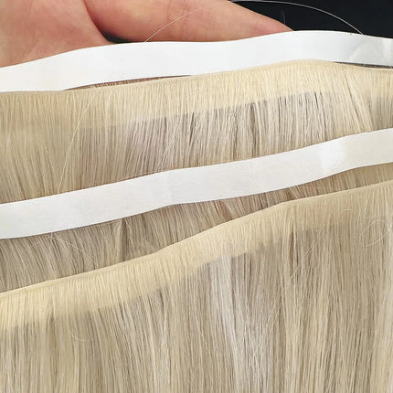 Invisible Genius Long Tape In Hair Extensions Double Weft One Piece Tape-In Real Human Hair Highlight Blonde Long Weft Wide Hair