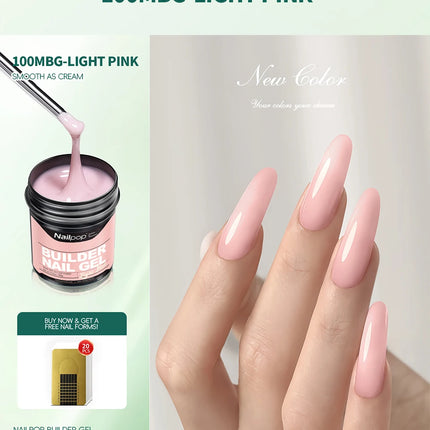 Nailpop Professional Builder Gel UV Hard Gel for Nail Strengthen Quick Building Long Lasting Soak Off Extension Gel 30/100g