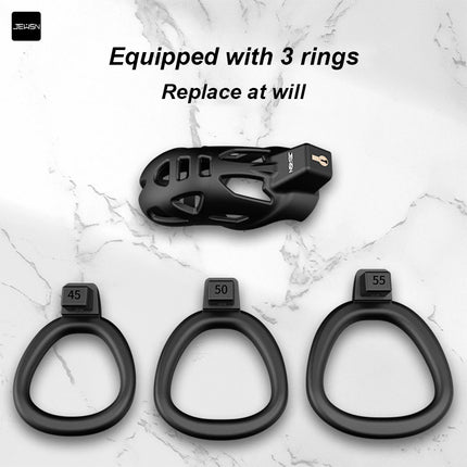 Adult Toys for Male Penis Lock Chastity Cage with 2 Keys And 3 Rings For Men Comfortable And Breathable Cock Ring Penis Sex Toys