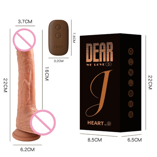 Female Realistic Dildo Soft Silicone Heating Masturbation Vibrator G-spot Vagina Anal Massager Big Dick Sex Toys For Women 18+