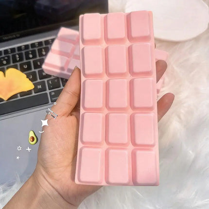 Pink Chocolate Bar Squishy Toy Slow Rising Soft Squeeze Stress Relief Fidget Toy For Kids Adults Anxiety Relief Fun Play
