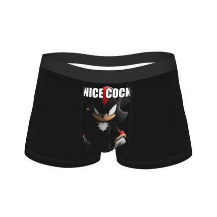 Shadowed Hedgehog Anime Cartoon Man Underwear  Boxer Briefs Shorts Panties Fashion Soft Underpants for Homme M-XXL