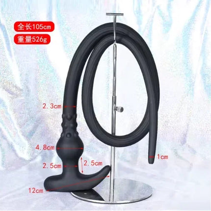 Super Long Anal Plug Silicone Wearable Butt Plug Hollow Enema Vaginal Cleaning Glowing Dildo Deeper Adult Toys Sex Toys Sex Shop