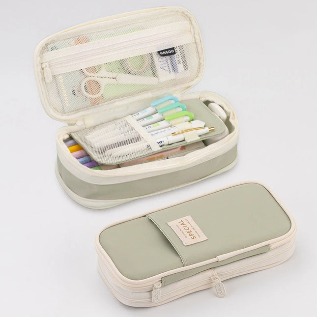 Creative pencil case Large Capacity Double Layers CPC Certification Safe Material School case Pouch Stationery for Girls