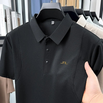 Designer Edition Men Summer New Short-Sleeved Polo Shirt Lapel Button Embroidery Comfortable Breathable Hot-Selling Men's Wear