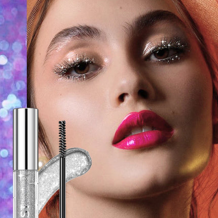 1 PC Diamond Mascara Shining Galaxy Sequins Sweat Proof Glitter Eyelashes Quick Dry Lasting Curling Thick Mascara Shimmer Makeup