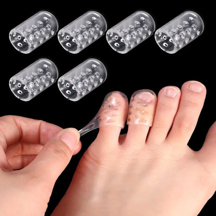 20/10/5/1pcsToes Covers Elasticity Silicone Toe Caps Women Men Gel Little Toe Tube Protector Anti-Friction Breathable Foot Care
