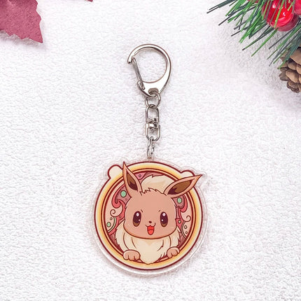 Pokémon Pikachu Gengar Bulbasaur Squirtle Car Keychain Accessories Acrylic Charms Pendant For Bag Key Holder Backpack Decoration