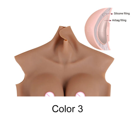 Dokier Realistic Bloodshoot Realistic Silicone Breast Forms Fake Crossdressing Transgender Sissy Drag Queen Cosplay  Breastplate