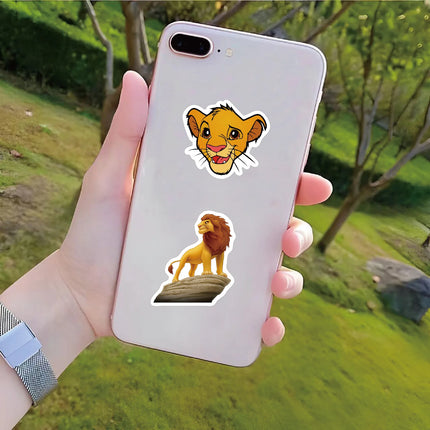 Cute lion Party Stickers Cartoon King Graffiti Decals for Kids Laptop Luggage Scrapbook Waterproof PVC Sticker