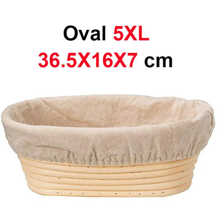 Handmade Rattan Bread Proofing Basket Natural Fermentation Sourdough Banneton Bread Basket Dough Rattan Wicker Baking Bowl