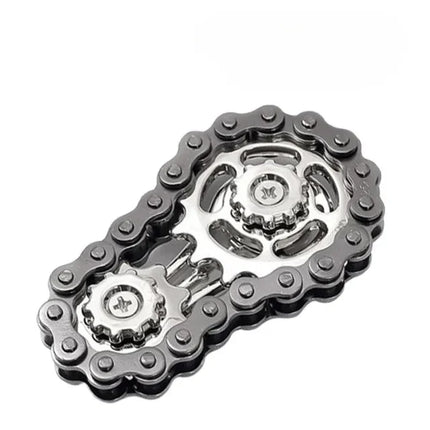 Sprocket Flywheel Flywheel Flying Top Flying Disk Anti-Anxiety Ornaments Metal Bicycle Chain EDC Rotating Flying Disk Adult Toy