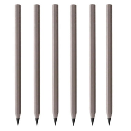 6/1 PCS 6 Colors Metal Eternal Pencils No Ink Infinity Pencil For Kids Art Sketch Color Drawing Pen Office School Supplies
