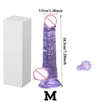 Realistic Big Jelly Dildo Wearable Strap on Penis For Women Masturbators Erotic Anal  Gay Penis Suction Cup Dick Sex Toys 18+