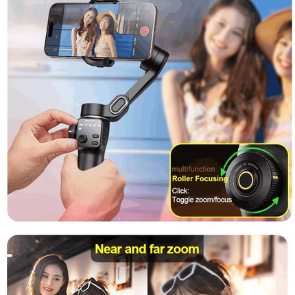 AOCHUAN 3-Axis Handheld Gimbal Phone Stabilizer with Extension Rod  8.0 Anti Shake Face Tracking for Phone Outdoor Shooting Vlog