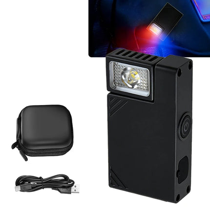 Rechargeable Mini EDC Handheld Flashlight Rotating LED Flashlight Outdoor 5 Modes Magnet Work Light Portable Pen Clip Lantern