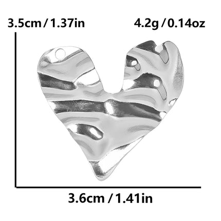 Elegant Love Breloques Stainless Steel Pendants For Jewelry Making Bulk Heart Charm Pendant 5pcs/Lot Materials To Make Bracelets