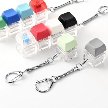 Click Button Fingertip Button Keychain Keyboard Switche ABS Mechanical Switch Keychain Trinket