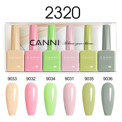 6pcs/kit CANNI TPO FREE HEMA FREE Halloween Nails Color Set Dark Red Semi Permanent Soak off UV LED Gel Varnish Christmas Gift