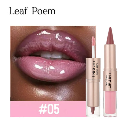 Tapered Lip Liner Lipstick Pen Matte Black Brown Velvet Lipstick Outline Contour Lipliner Water Mirror Moisturizing Lip Gloss