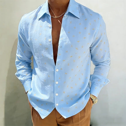 2026 Men's Linen HD 3D Printed Shirt Casual Long Sleeve Button Designer Shirt Hawaiian Outdoor Wedding Party Clothes for Men