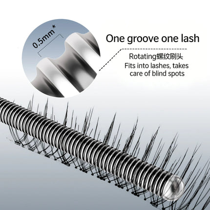 Black Waterproof Metallic Tube Mascara Silk Fiber Long Curling Non-Clumping Eyelash Extensions Spiral Makeup for Eyes