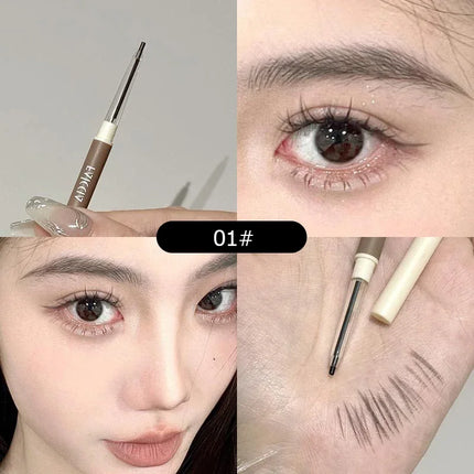 1PC Waterproof Double-Ended Eyebrow Pencil Ultra Fine Eyebrow Pencil Sweat-proof Long Lasting Professional Eye Makeup Cosmetics