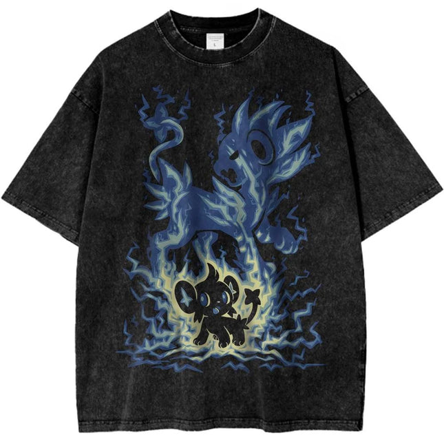 Shinx Luxray Pokémon Vintage Anime T-Shirt for Fans Men's 2026 Summer Fashion Tee Oversize Street Tops Harajuku Y2K Clothing