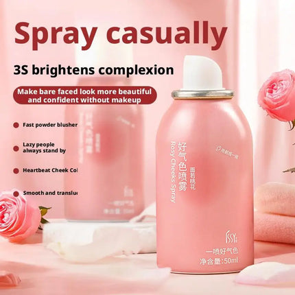New Liquid Powder Blusher Rosy Cheeks Spray 30ml Waterproof Facial Shadow Highlight Nose Lasting Brightening Rouge Student Girl