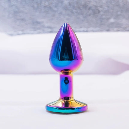 Aluminum Alloy Anal Plug Gem Base Butt Plug Anal Massage Dilatancy Toys Adult Masturbation Sexual Wellness G-Point Massage