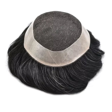 New Front Lace Wigs Men Hair Toupee Fine Mono NPU Human Hair Wig Indian Hair System Men's Capillary Prothesis Natural Hairline