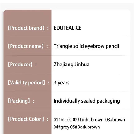 Double Ended Eyebrow Pencil Rotatable Triangle Eye Brow Pen Sweatproof Waterproof Smooth Lasting Beauty With Brush Makeup Tool
