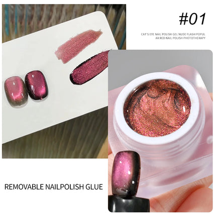 1Box Metallic Gel Gold Mirror Effect Gel Nail Polish French Nail Art Line/Flower Painting Gel Glitter UV Gel Nail Soak Off #8YQW