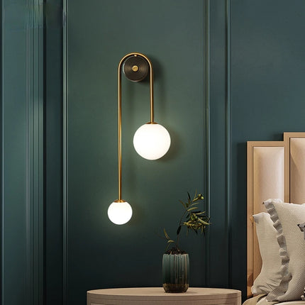 Modern Wall Lamp Glass Ball LED Gold Home Decor For Living Room Bedroom Bedside Interior indoor Lighting Sconce Luminaire Lights
