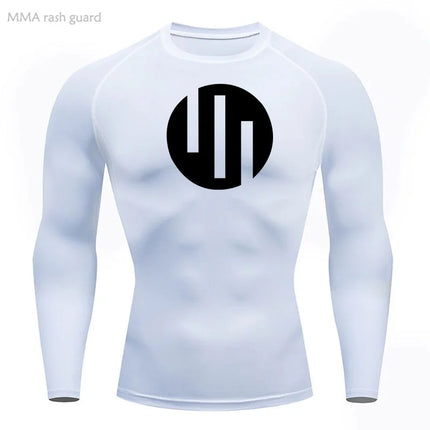 New Gym Short Sleeve Running T-Shirt Men's Compression Long Sleeve Shirt Sun Protection Quick Drying Sports Top Black Sportswear
