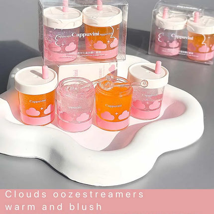 Cappuvini Cloudy Glow Temperature-changing Blush - Korean-inspired Gel Formula with Fine Shimmer for a Smooth, Radiant Finish