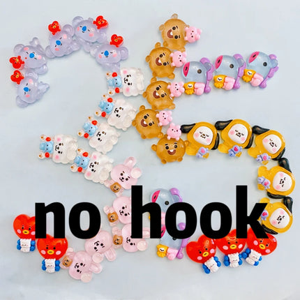 10pcs Kawaii  Koala Heart Resin Cute Charms For Jewelry Making Earrings Necklace Keychain Diy Handmade Accessories