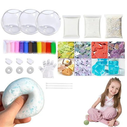 Diy Handmade Ball Stress Ball Making Kit Texture Handcrafted Anxiety Toys Relief Pack Pinch Fidget The Material Party R4z6