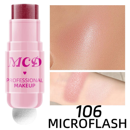 6Colors Makeup Blush Stick Lip Tinted Cooling Water Jelly Tint Jelly Blush Stick Bronzer Cheek and Nose Grooming  Matte Blush